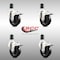 Service Caster 4 Inch 316SS Soft Rubber Swivel 1-5/8 Inch Expanding Stem Caster Set Lock Brake SCC-SS316TTLEX20S414-SRS-158-4 - alternate 4